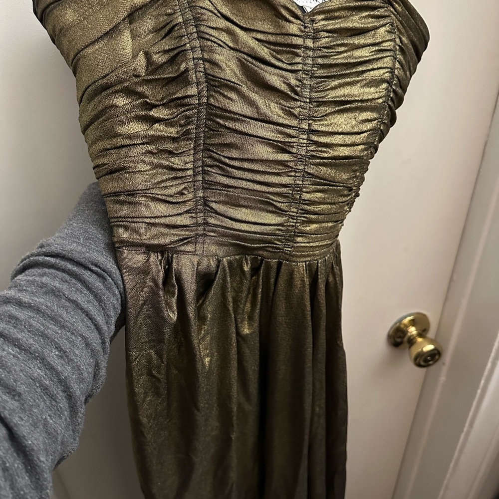 Badgley Mischka Cocktail Dress Bronze Size 2